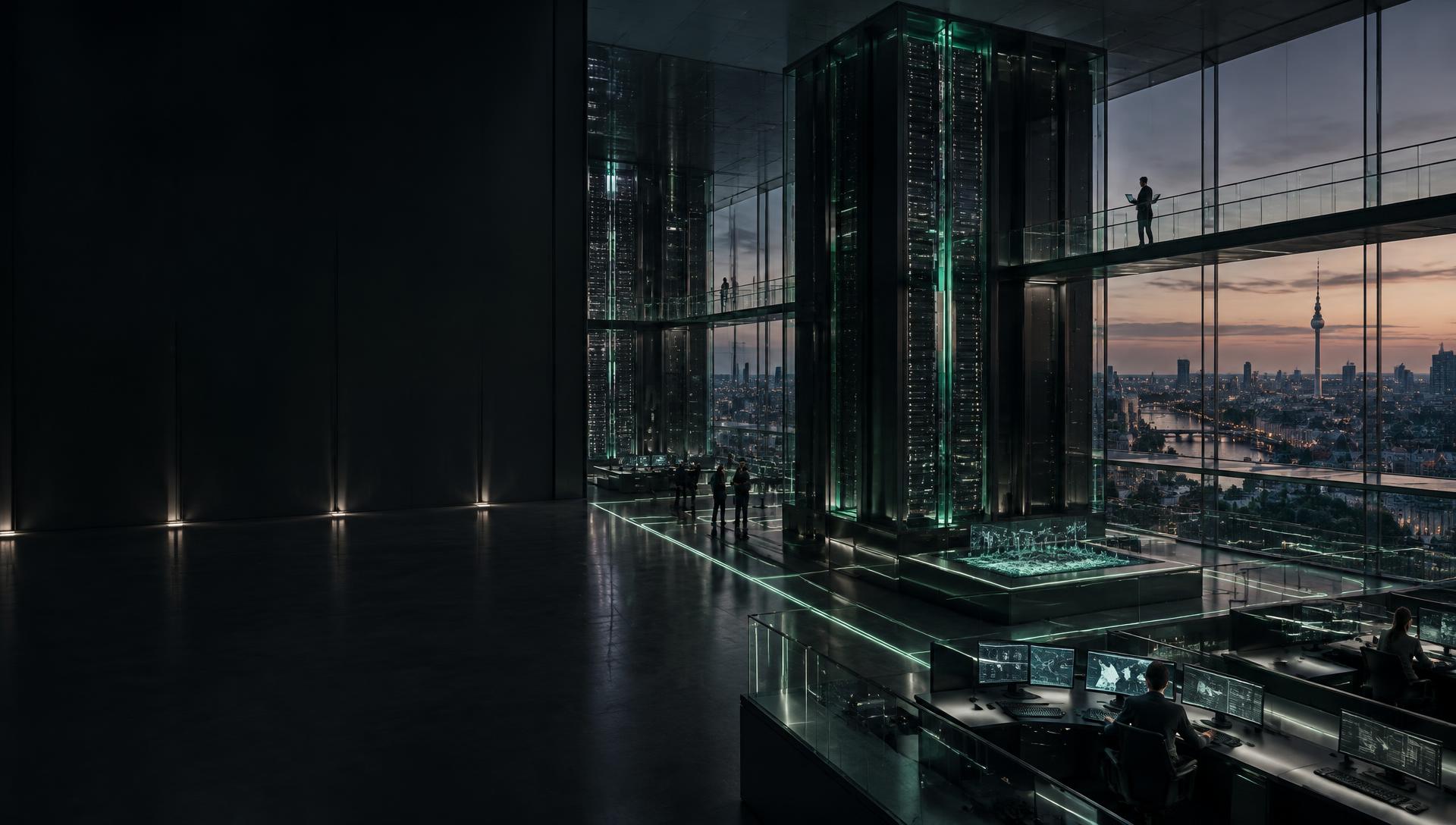 Enterprise AI infrastructure overlooking Berlin
